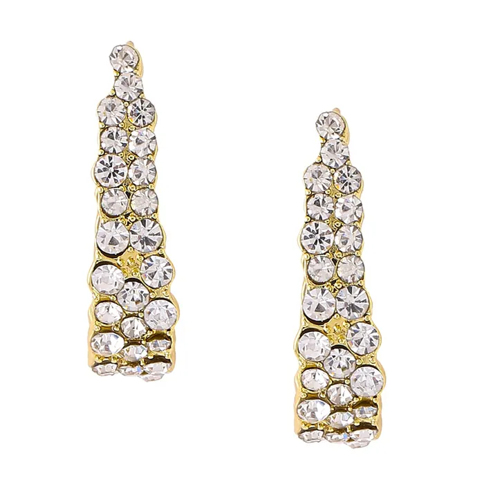 Yellow Chimes Earrings Yellow Chimes Earrings For Women Gold Toned Crystal Beaded attention getting Bali Hoop Earings For Women and Girls