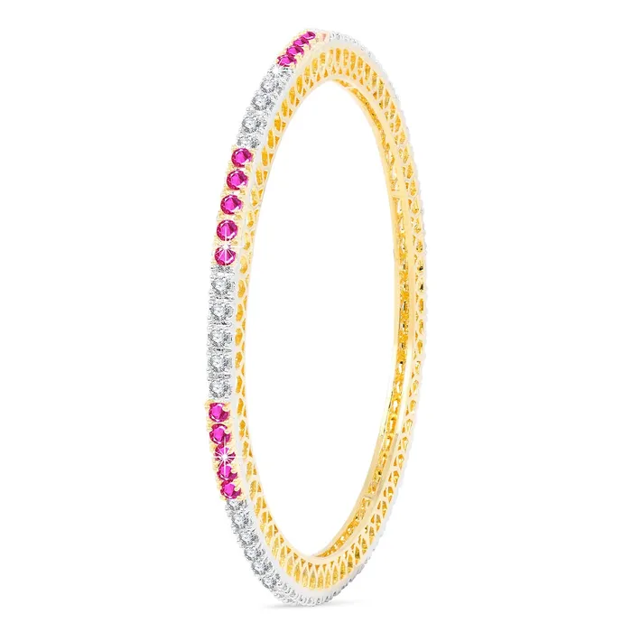 Yellow Chimes Earrings Yellow Chimes Elegant Pink ADAmerican Diamond Studded 18k Gold Plated Classic 4 PCs Handcrafted Bangles Set for Women Girls 26