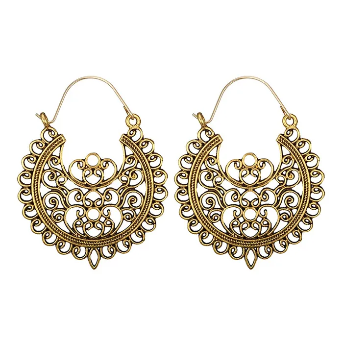 Yellow Chimes Earrings Yellow Chimes Oxidized Fashion Party ware Gold Plated Alloy Chandbali Earring for Women and Girls