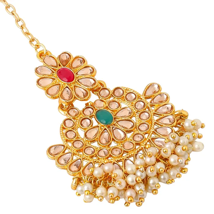 Yellow Chimes Jewellery Set for Women and Girls Kundans Necklace Set Gold Plated Kundan Choker Necklace Set Birthday Gift for girls and women Anniversary Gift for Wife Yellow Chimes Rings