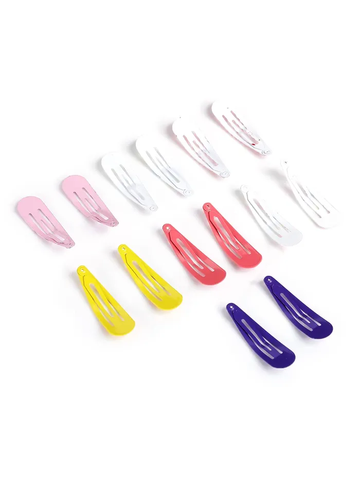 Yellow Chimes Rings Melbees by Yellow Chimes Hair Clips for Girls Kids Hair Clip Hair Accessories for Girls Babys 14 Pcs Printed Multicolor Snap Hair Clips Tic Tac Clips Hairclips for kids Baby Teens Toddlers