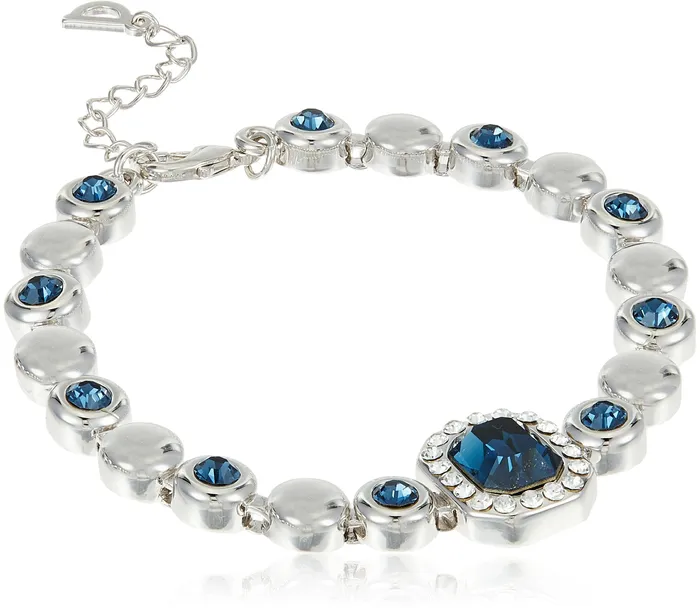 Yellow Chimes Rings Yellow Chimes Crystal Blue Chain Bracelet For Womens