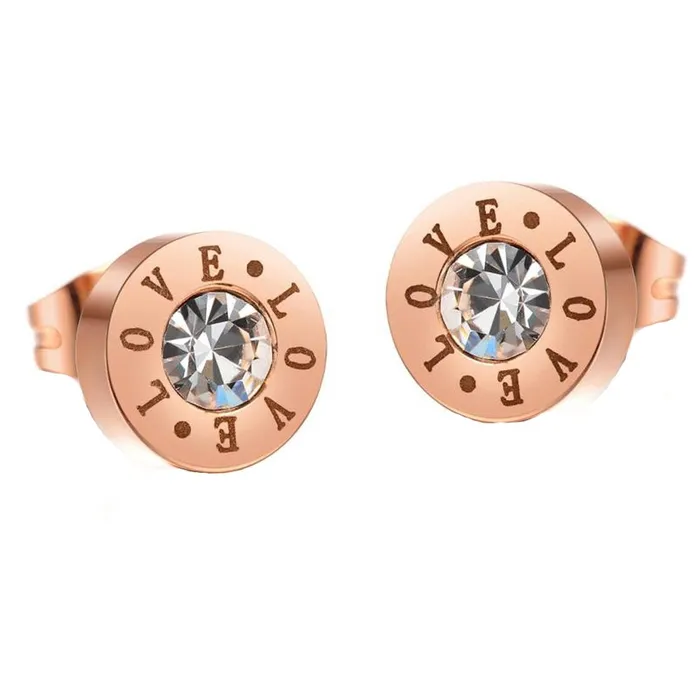 Yellow Chimes Western Style Stainless Steel Never Fading Love Designer Earrings for Women Girls Rose Gold Yellow Chimes Earrings