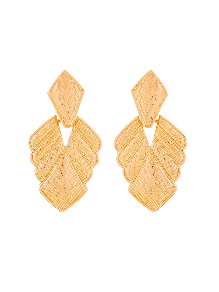 Yellow Chimes Yellow Chimes Drop Earrings for Women Fashion Earrings for Girls Gold Plated Leafy Shaped Drop Earrings Western Style Women Earrings Birthday Gift For Girls Anniversary Gift for Wife Earrings