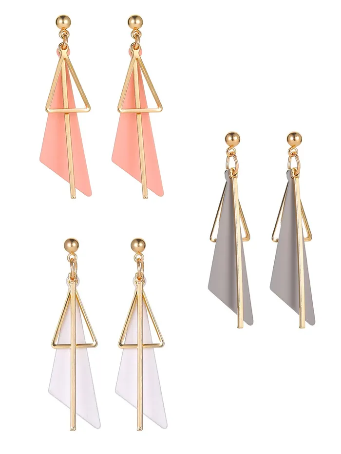 Yellow Chimes Yellow Chimes Earrings for Women and Girls Drop Earrings for Girls Gold Tone Combo of 3 Pairs Drop Earrings Birthday Gift for girls and women Anniversary Gift for Wife Earrings