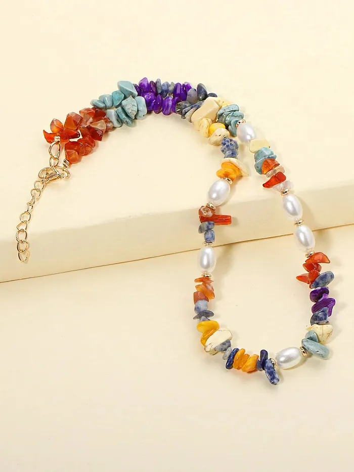 Yellow Chimes Yellow Chimes Necklace for Women and Girls Fashion Multicolor Choker Necklace for Women Bead Pearl Choker Necklace for Girls Birthday Gift for Girls and women Rings