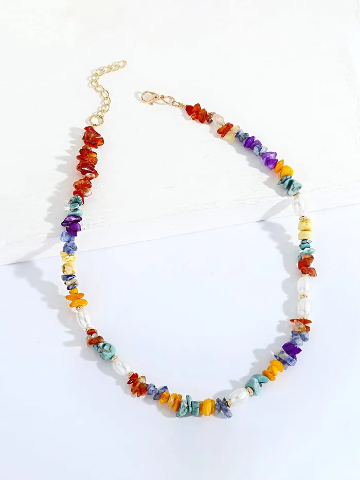 Yellow Chimes Yellow Chimes Necklace for Women and Girls Fashion Multicolor Choker Necklace for Women Bead Pearl Choker Necklace for Girls Birthday Gift for Girls and women Rings